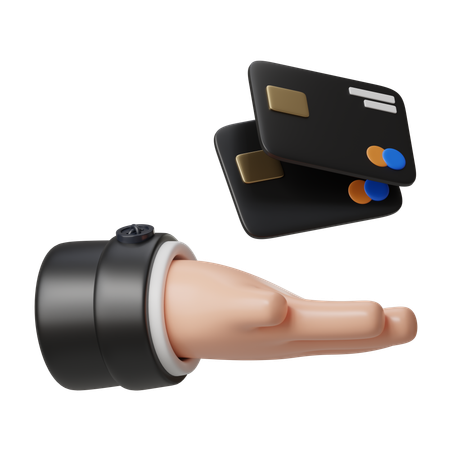 Holding Cards Hand Gesture  3D Icon