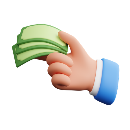 Holding Cash  3D Icon