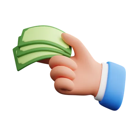 Holding Cash  3D Icon