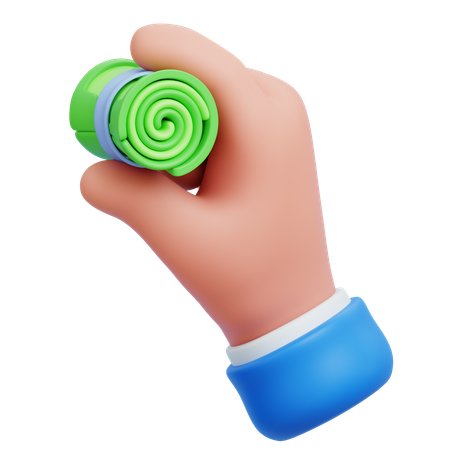 Holding Cash  3D Icon