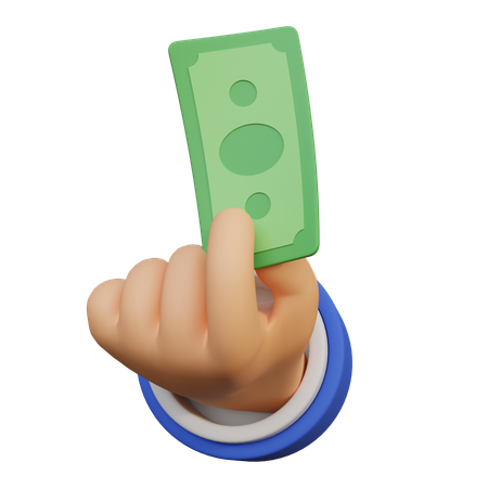 Holding Cash  3D Icon