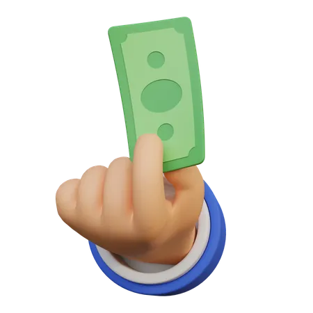 Holding Cash  3D Icon