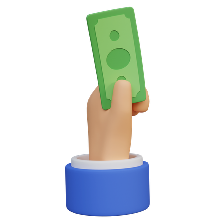 Holding Cash  3D Icon