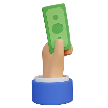 Holding Cash  3D Icon