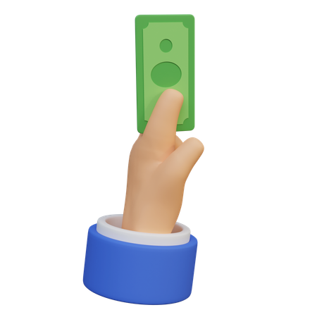 Holding Cash  3D Icon