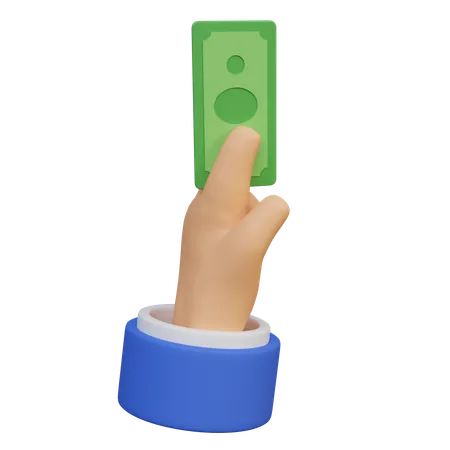 Holding Cash  3D Icon