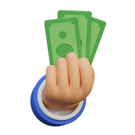 Holding Cash  3D Icon