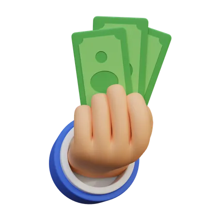 Holding Cash  3D Icon