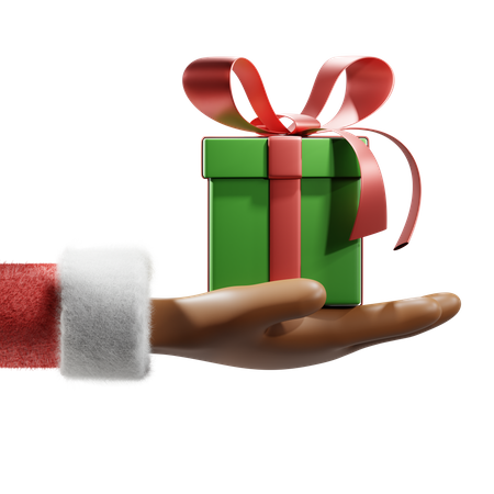 Holding Christmas Gift  3D Icon