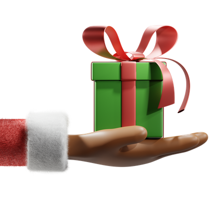 Holding Christmas Gift 3D Icon