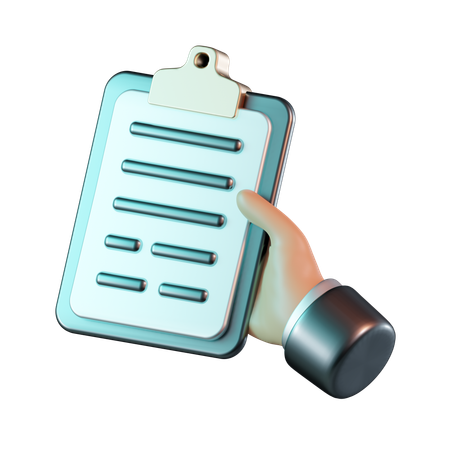 Holding Clipboard  3D Icon