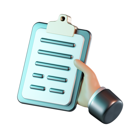 Holding Clipboard  3D Icon