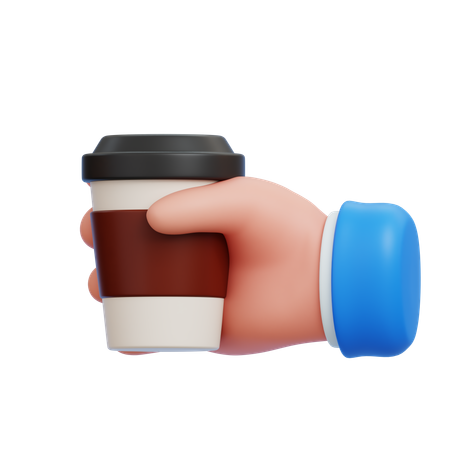 Holding Coffee  3D Icon