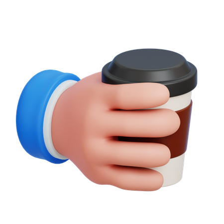 Holding Coffee  3D Icon