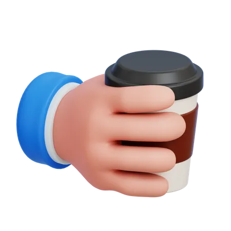 Holding Coffee  3D Icon