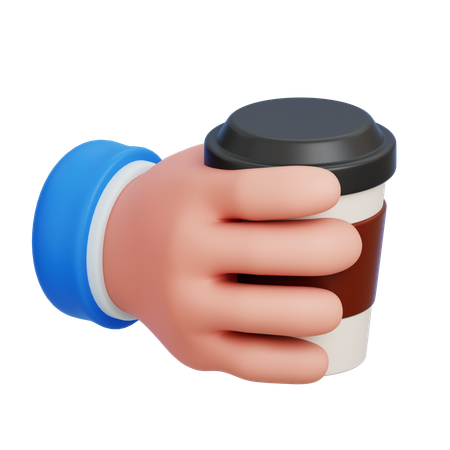 Holding Coffee  3D Icon