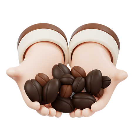 Holding Coffee Beans  3D Icon
