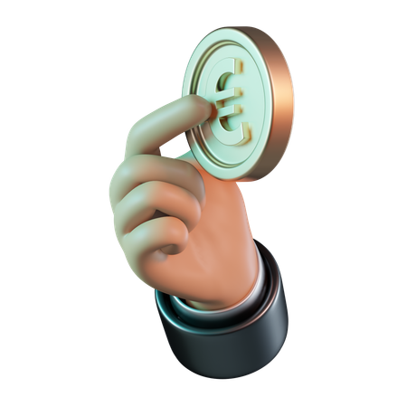 Holding Coin  3D Icon