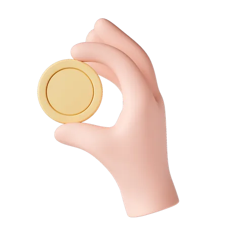 Holding Coin  3D Icon