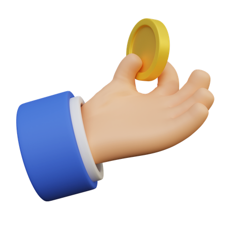 Holding Coin  3D Icon