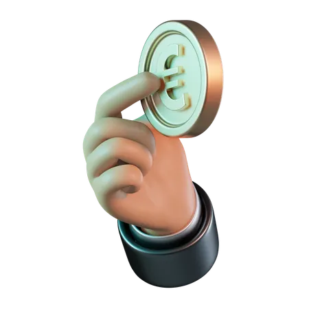 Holding Coin  3D Icon