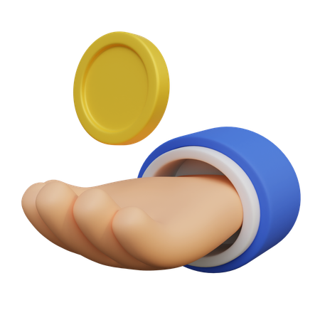 Holding Coin  3D Icon