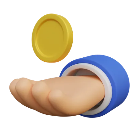 Holding Coin  3D Icon