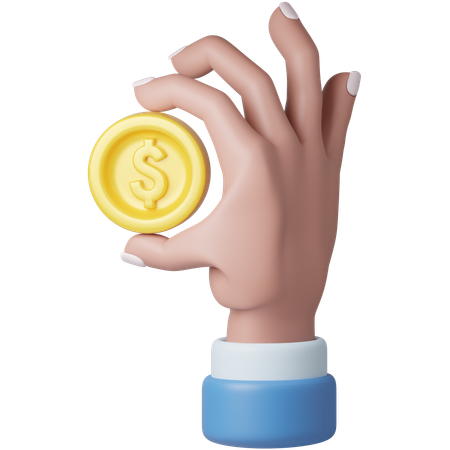 Holding Coin  3D Icon