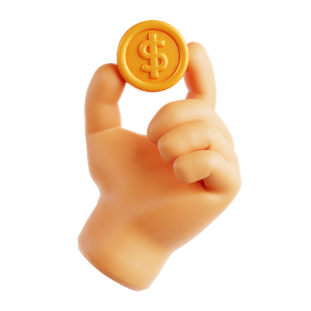 Holding Coin  3D Icon