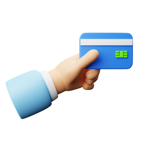 Holding Credit Card  3D Icon