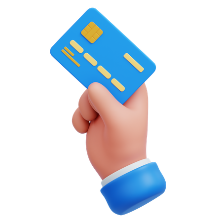 Holding Credit Card  3D Icon