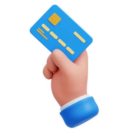 Holding Credit Card  3D Icon