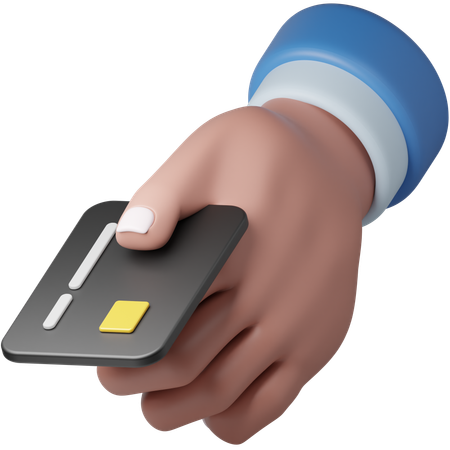 Holding Credit Card  3D Icon