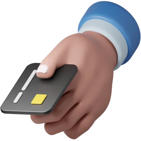 Holding Credit Card  3D Icon