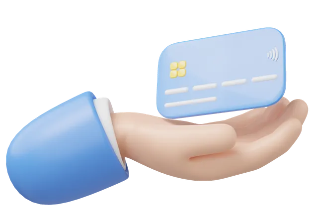 Holding Credit Card  3D Icon