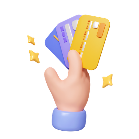 Holding Credit Card  3D Icon