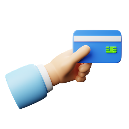 Holding Credit Card  3D Icon
