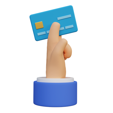 Holding Credit Card  3D Icon