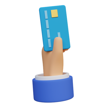 Holding Credit Card  3D Icon