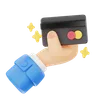 Holding Credit Card Hand Gesture