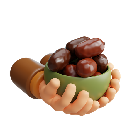 Holding Dates Bowl  3D Icon
