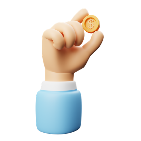 Holding Dollar  3D Icon