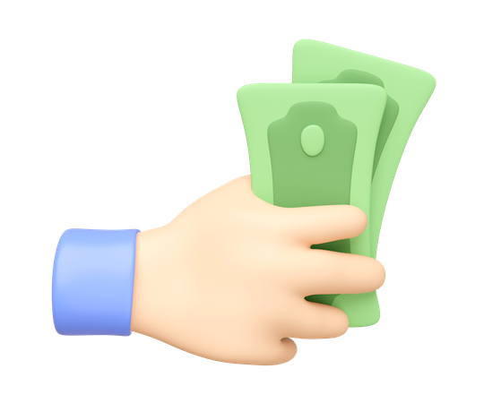 Dollar halten  3D Icon