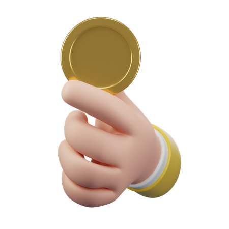 Holding Dollar Hand Gesture  3D Icon