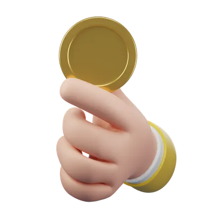 Holding Dollar Hand Gesture  3D Icon