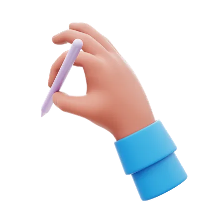Holding Drawing Pen  3D Icon
