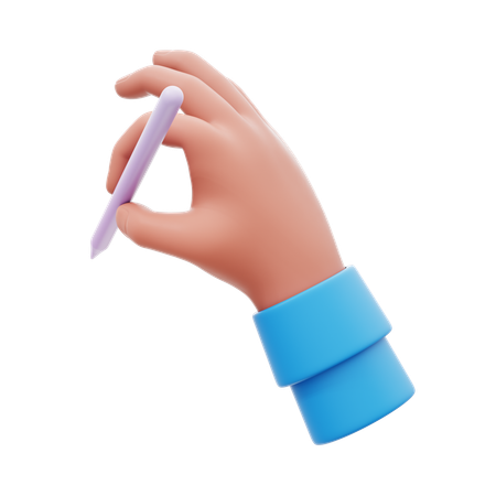 Holding Drawing Pen  3D Icon