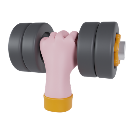Holding Dumbbell  3D Icon