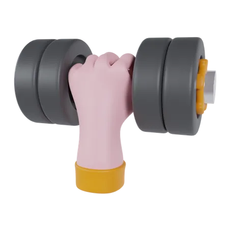 Holding Dumbbell  3D Icon