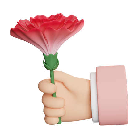 Holding Flower  3D Icon